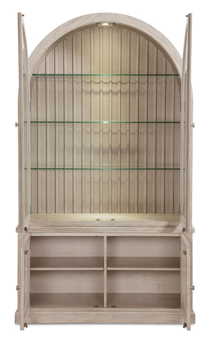 Armoire vitrée Corsa de 47,5 po - Chêne gris clair
