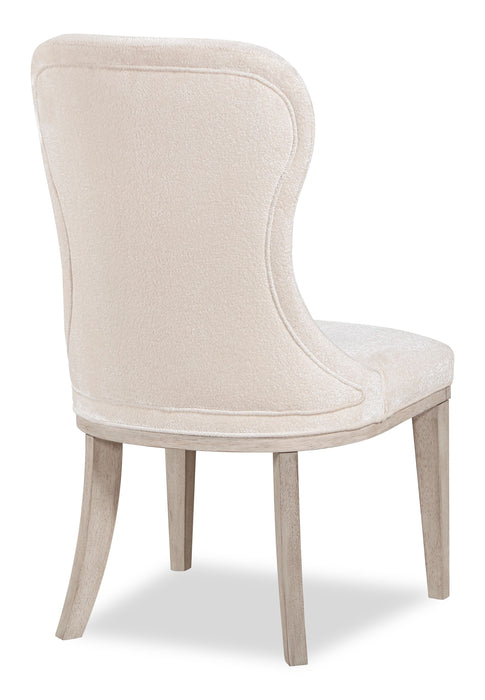 Ensemble de 2 chaises de salle à manger Corsa - gris clair et feutre ivoire