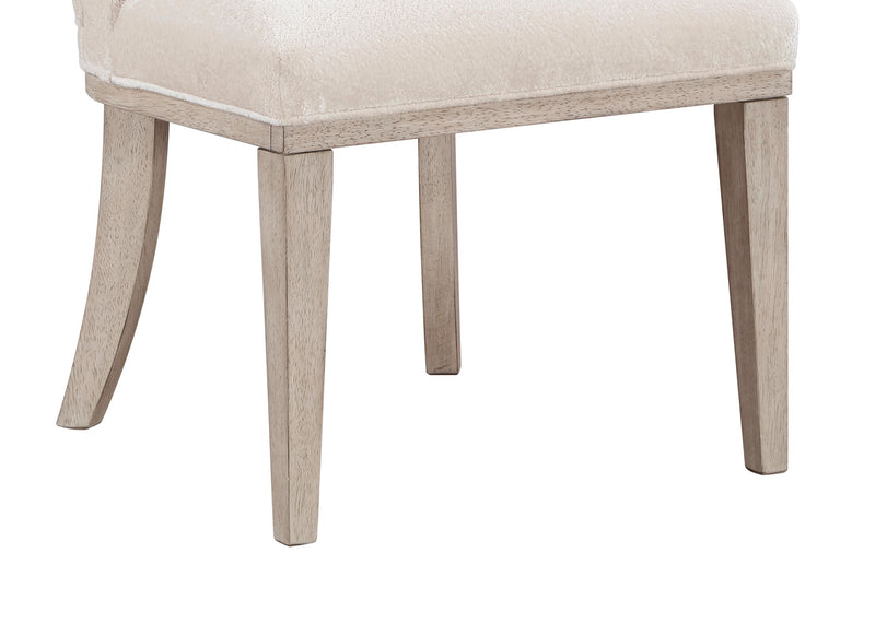Ensemble de 2 chaises de salle à manger Corsa - gris clair et feutre ivoire