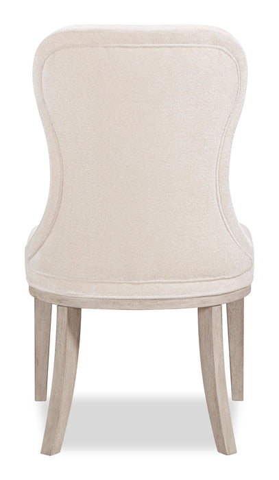 Ensemble de 2 chaises de salle à manger Corsa - gris clair et feutre ivoire