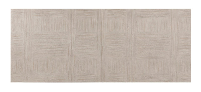 Table de salle à manger rectangulaire Corsa avec rallonge - gris clair et chêne blanc antique