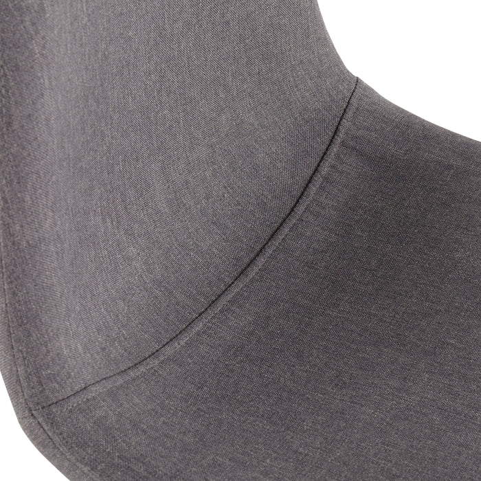 Tabouret moderne du milieu du 20e siècle Pebble de hauteur comptoir en tissu anthracite - ensemble de 2