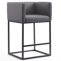 Tabouret bar Embassy de Manhattan Comfort de hauteur comptoir de 34 po en métal - gris et noir