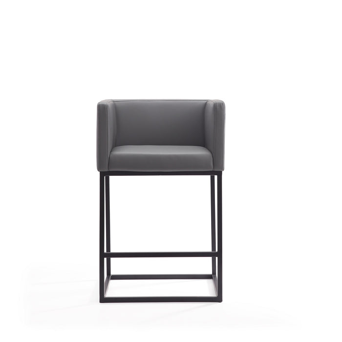 Tabouret bar Embassy de Manhattan Comfort de hauteur comptoir de 34 po en métal - gris et noir