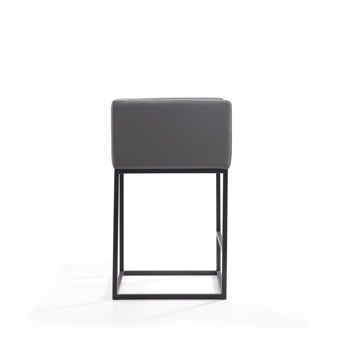 Tabouret bar Embassy de Manhattan Comfort de hauteur comptoir de 34 po en métal - gris et noir