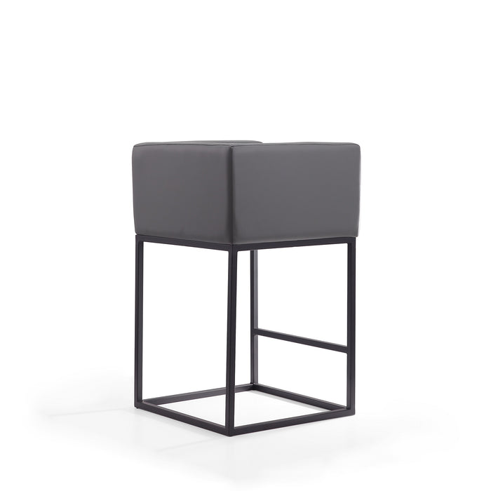 Tabouret bar Embassy de Manhattan Comfort de hauteur comptoir de 34 po en métal - gris et noir