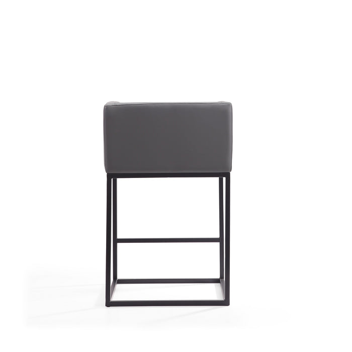 Tabouret bar Embassy de Manhattan Comfort de hauteur comptoir de 34 po en métal - gris et noir