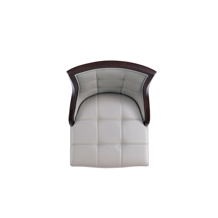 Tabouret bar Fifth Avenue de Manhattan Comfort de hauteur comptoir en similicuir - gris clair