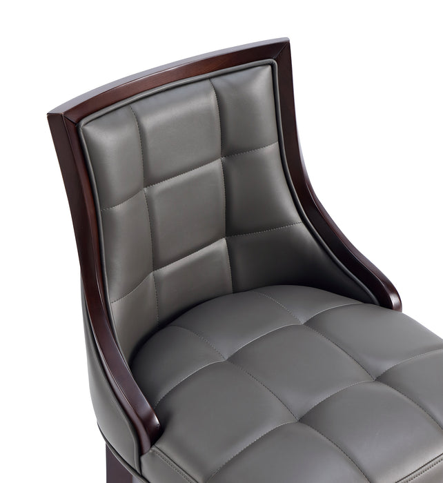 Tabouret bar Fifth Avenue de Manhattan Comfort de hauteur comptoir en similicuir - gris galet