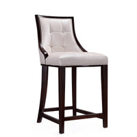 Tabouret bar Fifth Ave de Manhattan Comfort de hauteur comptoir de 39,5 po en hêtre - blanc et noyer