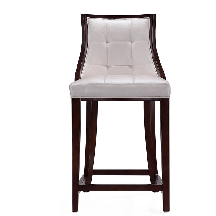 Tabouret bar Fifth Ave de Manhattan Comfort de hauteur comptoir de 39,5 po en hêtre - blanc et noyer