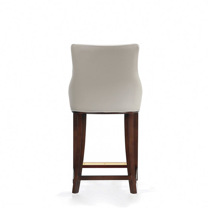 Tabouret bar moderne Shubert de Manhattan Comfort de hauteur comptoir en similicuir - gris clair