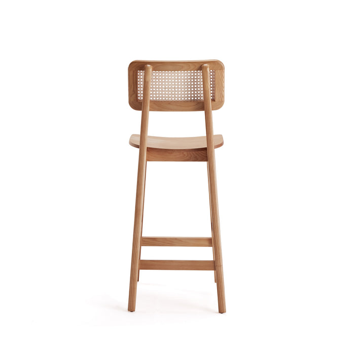 Tabouret bar Versailles de Manhattan Comfort de hauteur comptoir - canne naturelle