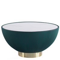 Table à café moderne Anderson de Manhattan Comfort avec revêtement en similicuir et dessus de table