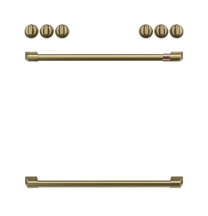 Trousse de poignées et de boutons Café laiton brossé pour cuisinière - CXFCGHKPMCG