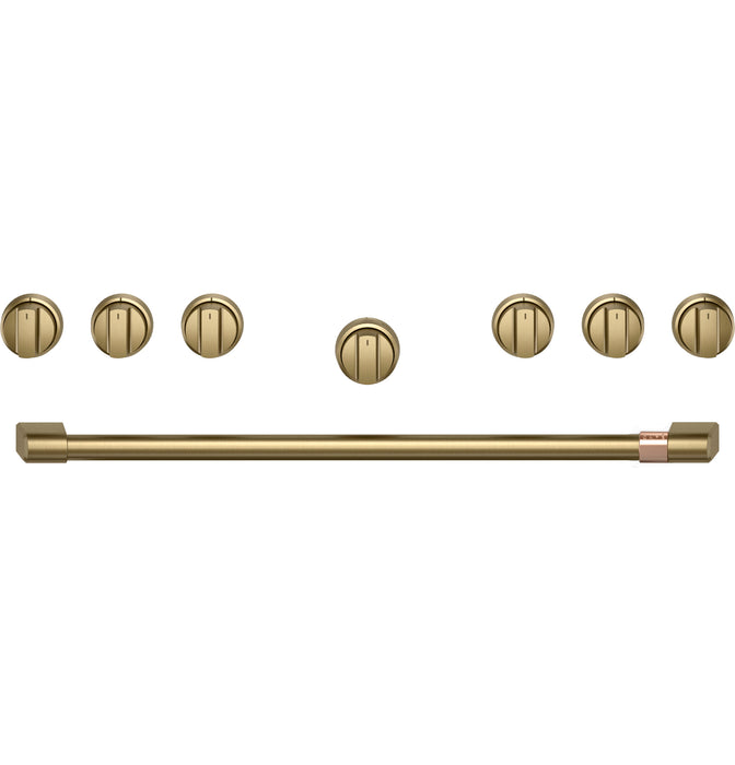Trousse de poignée et de boutons Café laiton brossé de 36 po pour cuisinière et surface de cuisson professionnelles - CXPR6HKPTCG