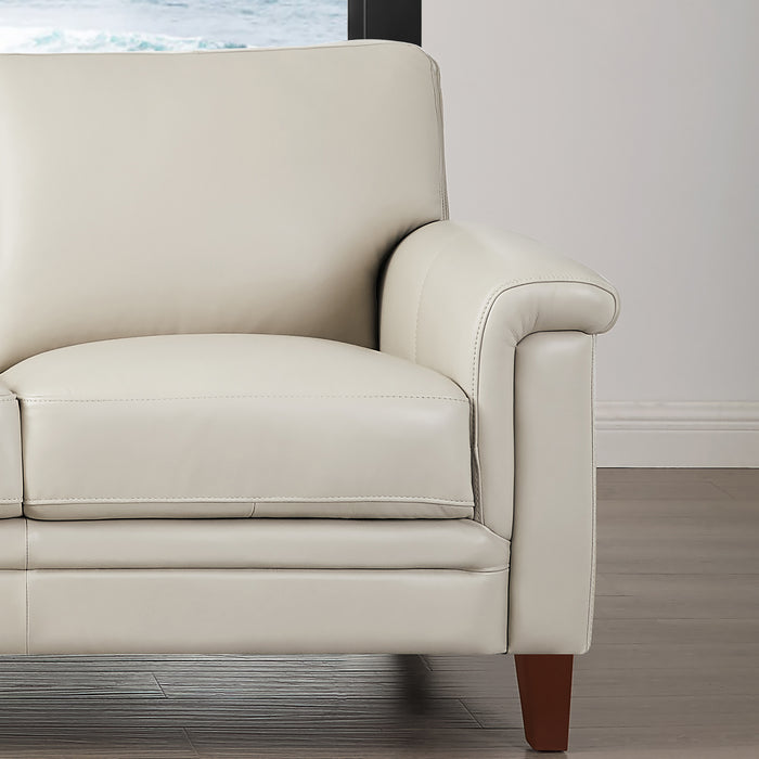 Causeuse Westcott de Hydeline en cuir - vanille