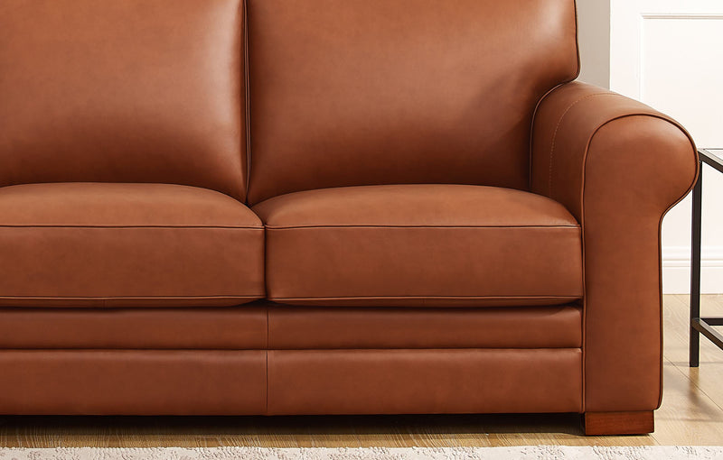 Sofa Brookfield de Hydeline en cuir - brun