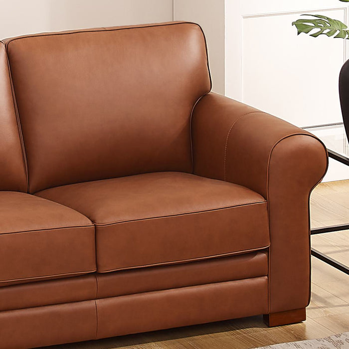 Sofa Brookfield de Hydeline en cuir - brun