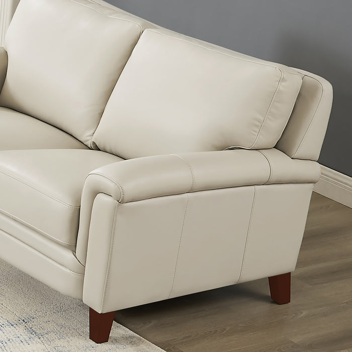 Causeuse Westcott de Hydeline en cuir - vanille
