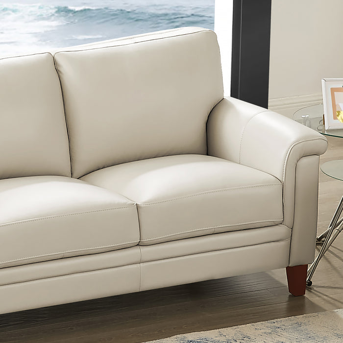 Causeuse Westcott de Hydeline en cuir - vanille