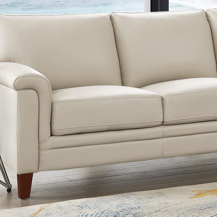 Sofa Westcott de Hydeline en cuir - vanille