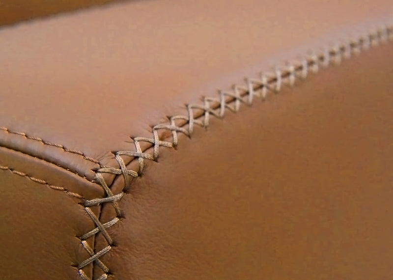 Causeuse Oslo en cuir de Hydeline - muscade