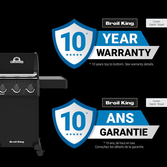 Broil King Crown 310 Shadow 4-bruleurs 32 000 BTU Barbecue a gaz propane - 864054