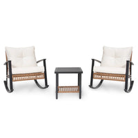  Ensemble de conversation pour patio Lausaint 3 pieces beige