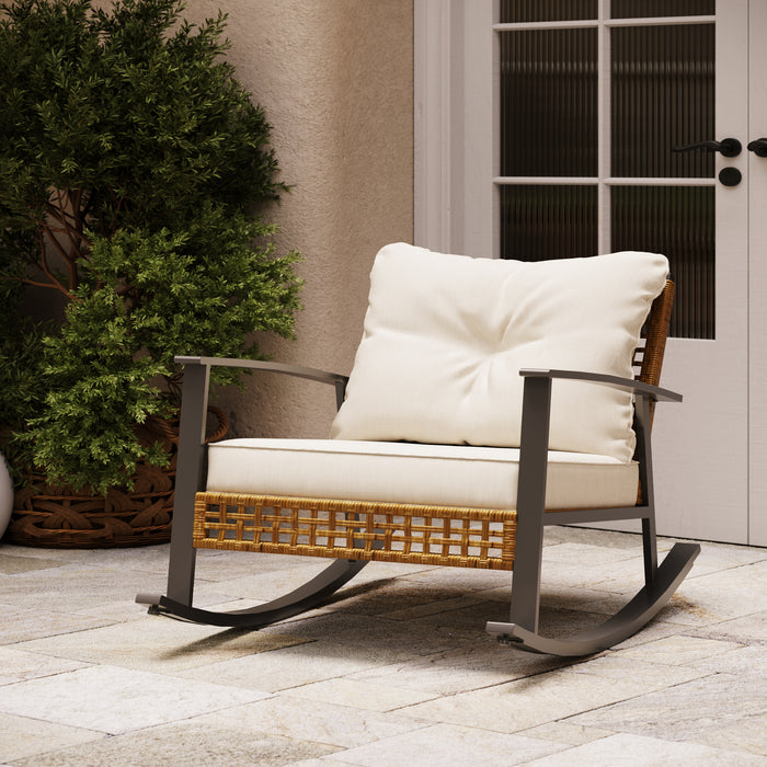Ensemble de conversation pour patio Lausaint 3 pieces beige