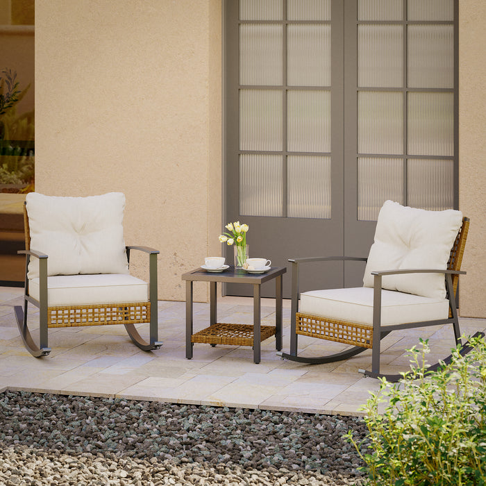 Ensemble de conversation pour patio Lausaint 3 pieces beige
