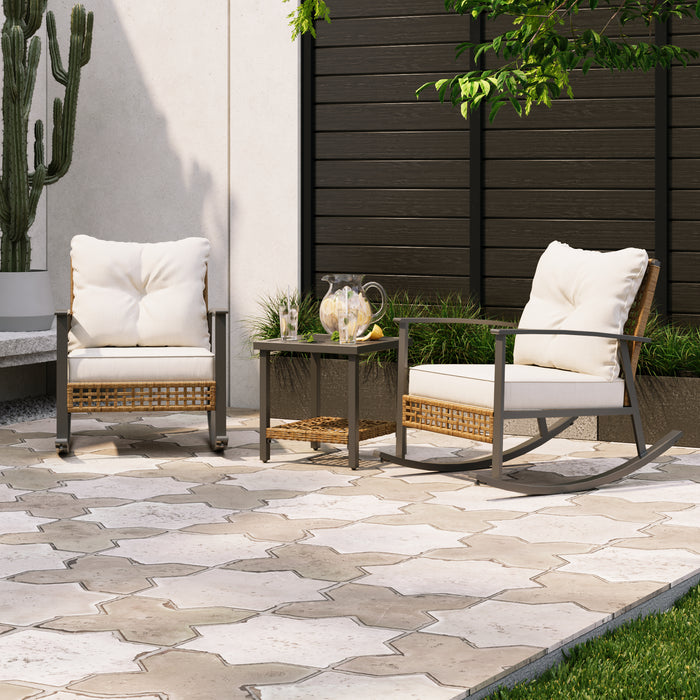 Ensemble de conversation pour patio Lausaint 3 pieces beige