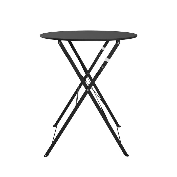 Ensemble bistro pliant 3 pieces Lausaint noir