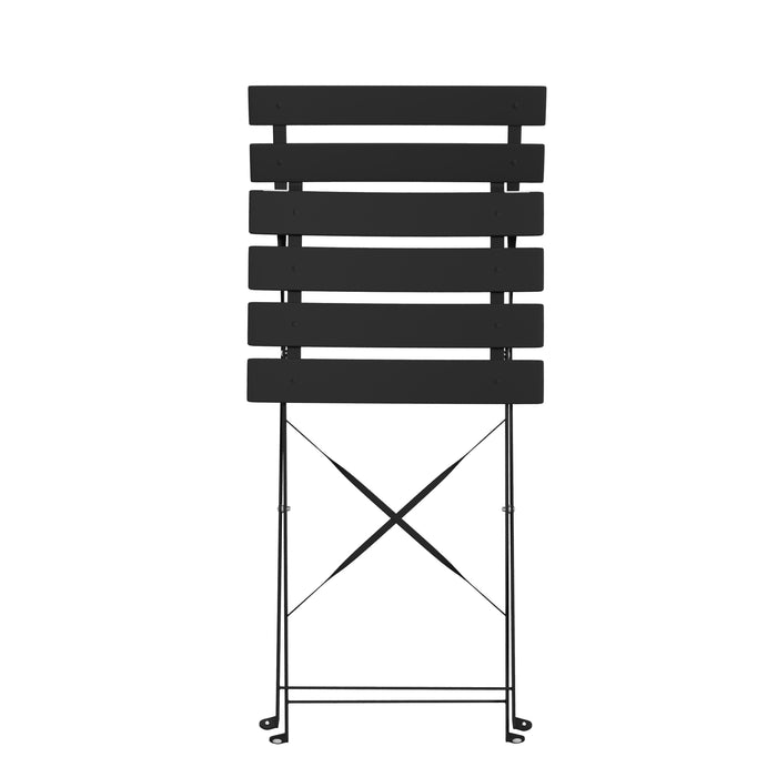 Ensemble bistro pliant 3 pieces Lausaint noir