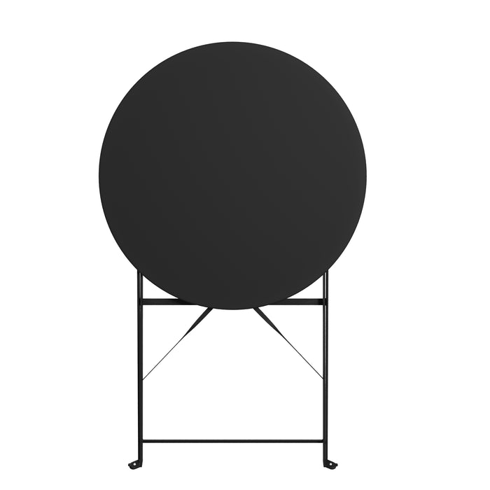 Ensemble bistro pliant 3 pieces Lausaint noir