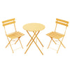 Ensemble bistro pliant 3 pieces Lausaint jaune