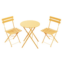  Ensemble bistro pliant 3 pieces Lausaint jaune