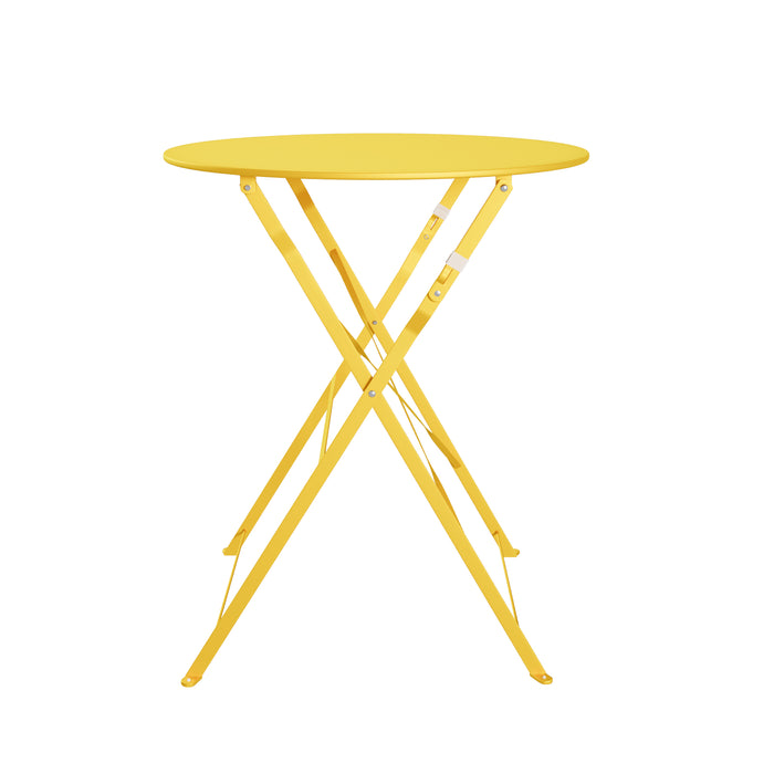 Ensemble bistro pliant 3 pieces Lausaint jaune