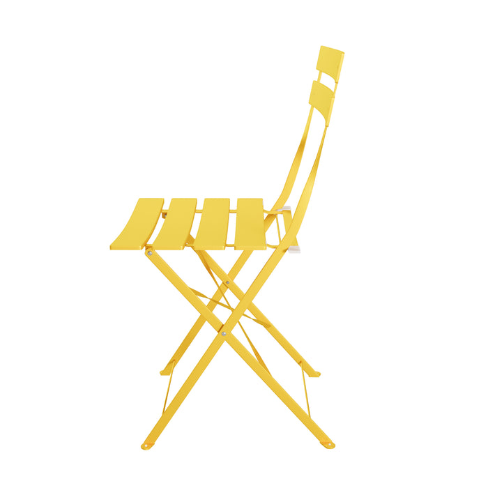 Ensemble bistro pliant 3 pieces Lausaint jaune