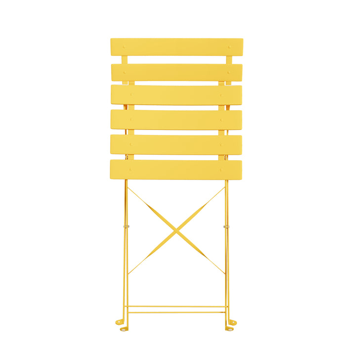 Ensemble bistro pliant 3 pieces Lausaint jaune