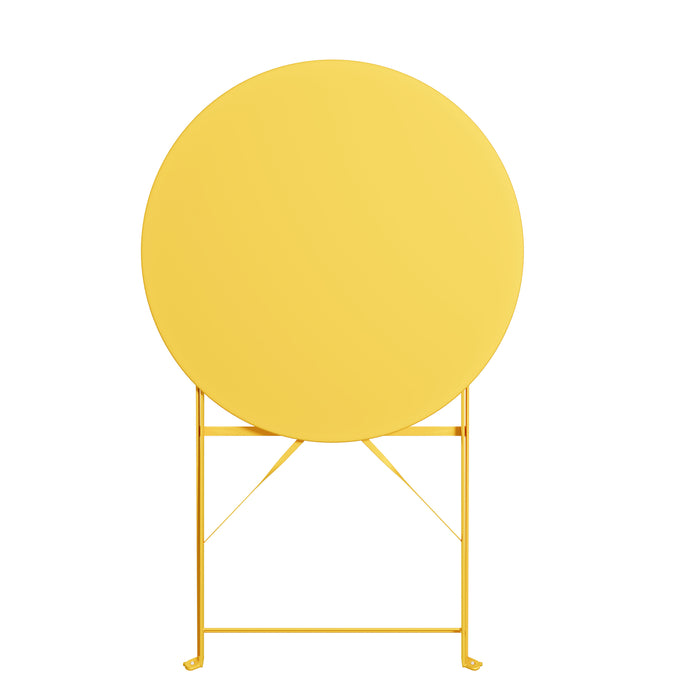 Ensemble bistro pliant 3 pieces Lausaint jaune