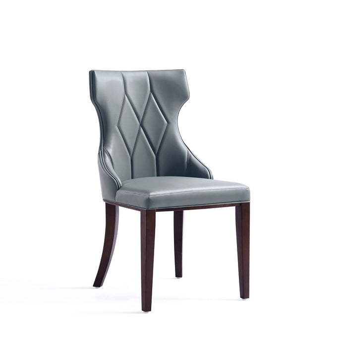 Ensemble 2 chaises de salle à manger Reine de Manhattan Comfort en similicuir - gris galet