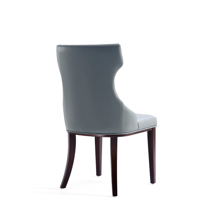 Ensemble 2 chaises de salle à manger Reine de Manhattan Comfort en similicuir - gris galet