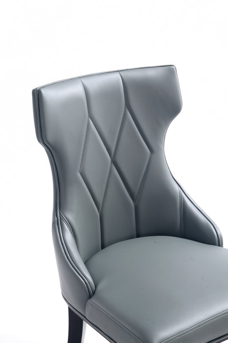 Ensemble 2 chaises de salle à manger Reine de Manhattan Comfort en similicuir - gris galet