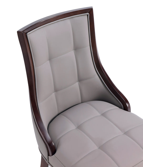 Ensemble 2 chaises de salle à manger Fifth Avenue de Manhattan Comfort en similicuir - gris et noyer