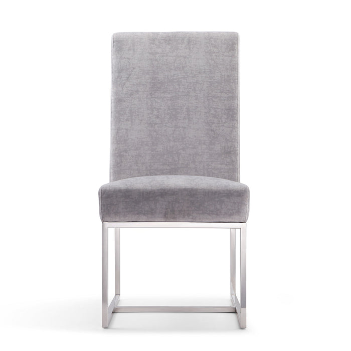 Chaise de salle à manger Element de Manhattan Comfort en velours - champagne