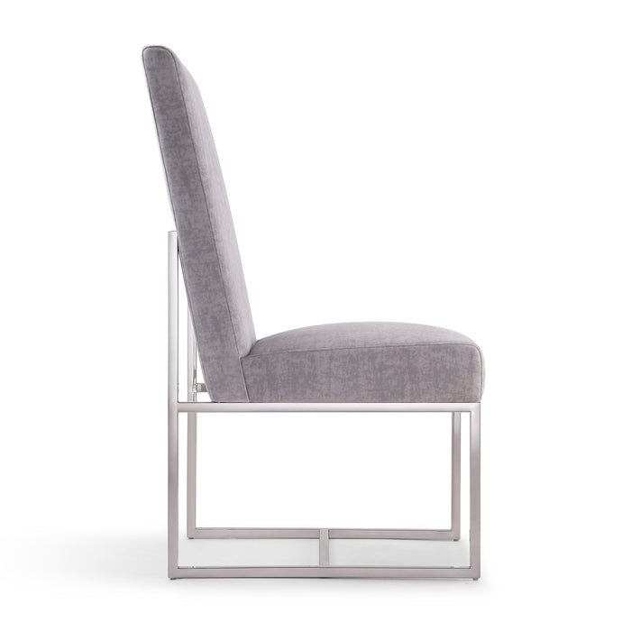 Chaise de salle à manger Element de Manhattan Comfort en velours - champagne