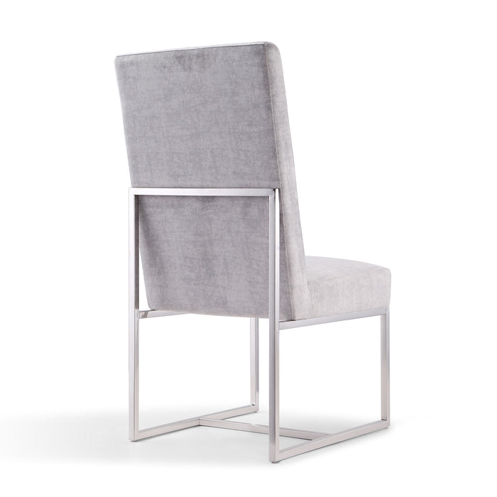 Chaise de salle à manger Element de Manhattan Comfort en velours - champagne
