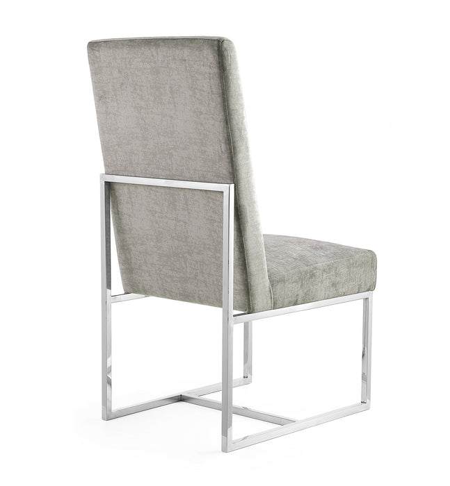 Chaise de salle à manger Element de Manhattan Comfort en velours - acier