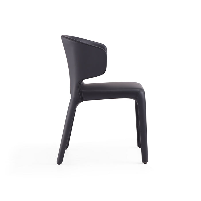 Ensemble 2 chaises de salle à manger Conrad de Manhattan Comfort en similicuir - noir